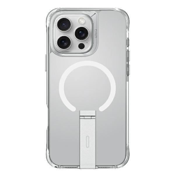 Uniq Eleva med Vertica Stand Case til iPhone 16 Pro - Gennemsigtig