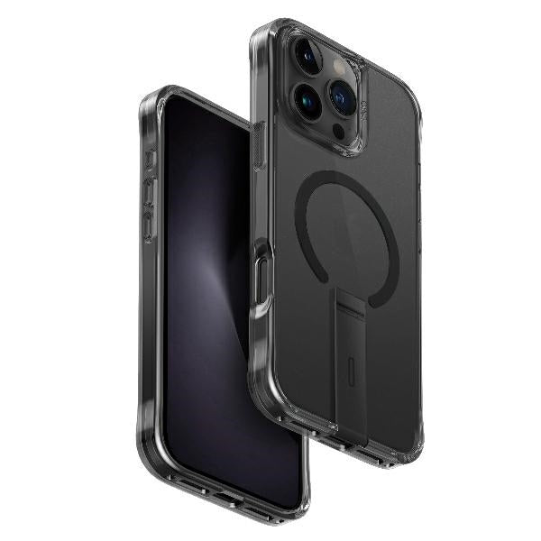Uniq Eleva med Vertica Stand Case til iPhone 16 Pro Max - sort