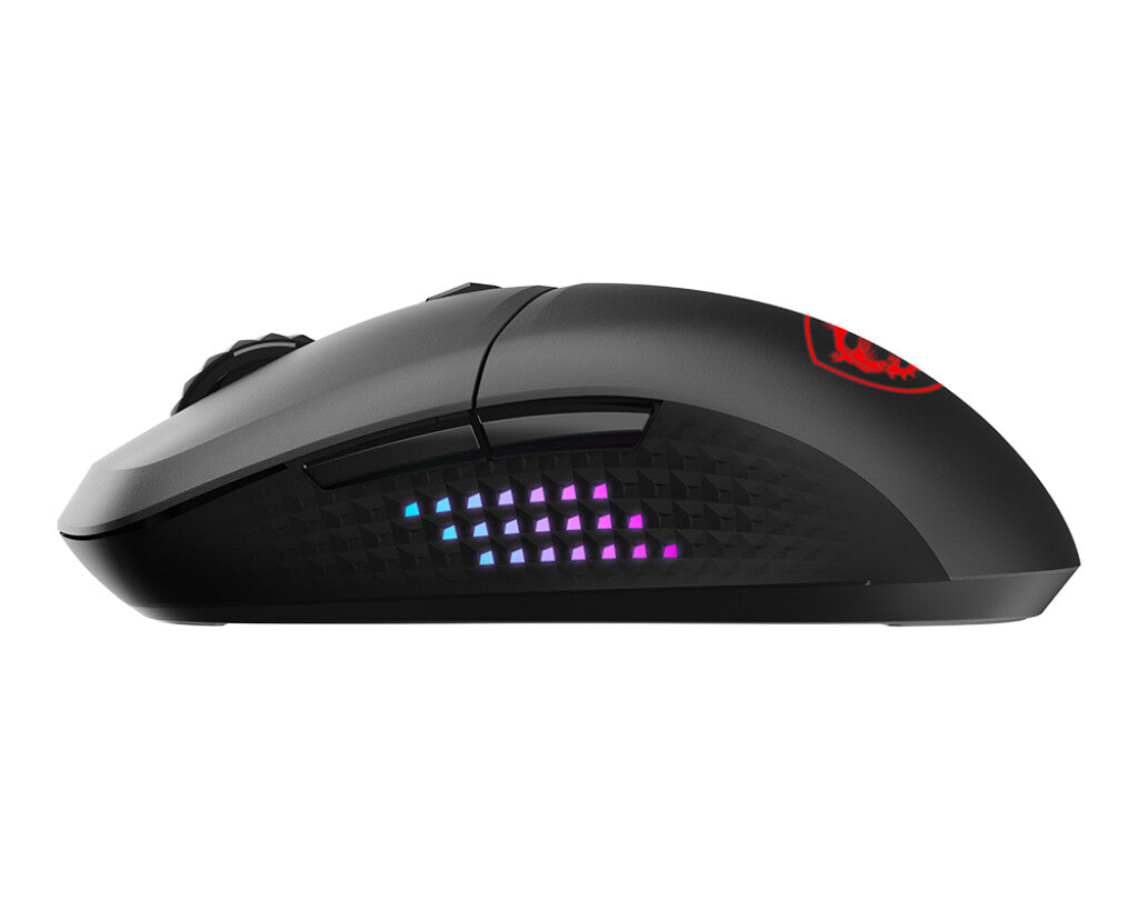 MSI VERSA 300 ELITE WIRELESS mouse Gaming Right-hand RF Wireless + Bluetooth + USB Type-C Optical 26000 DPI