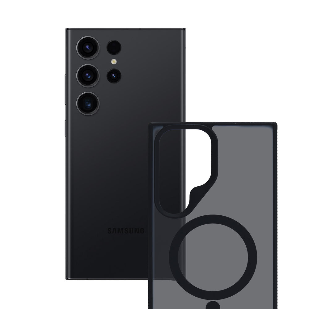 3mk Smoke MagCase med MagSafe til Samsung Galaxy S23 Ultra - halvt gennemsigtigt