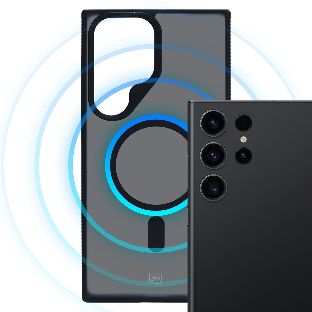 3mk Smoke MagCase med MagSafe til Samsung Galaxy S23 Ultra - halvt gennemsigtigt