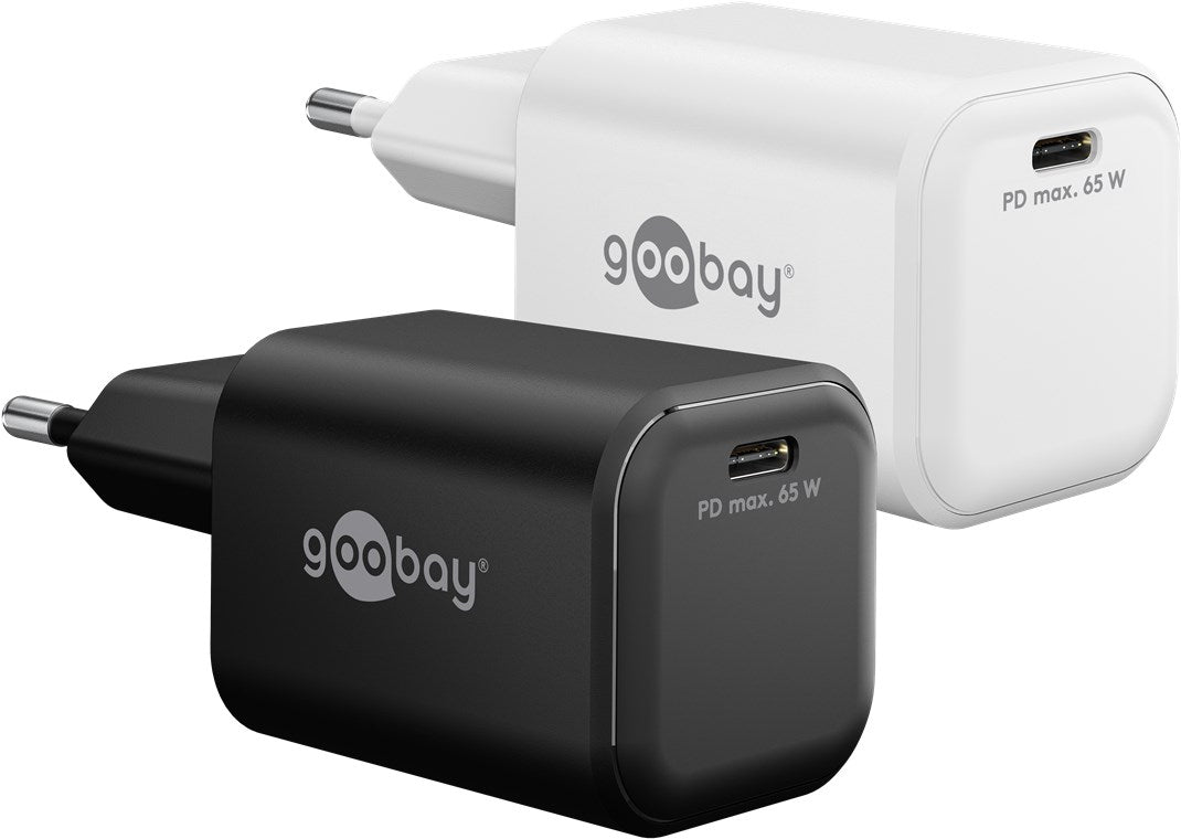 Goobay GaN Fast Charger Nano Adapter 65Watt 1xUSB-C Sort