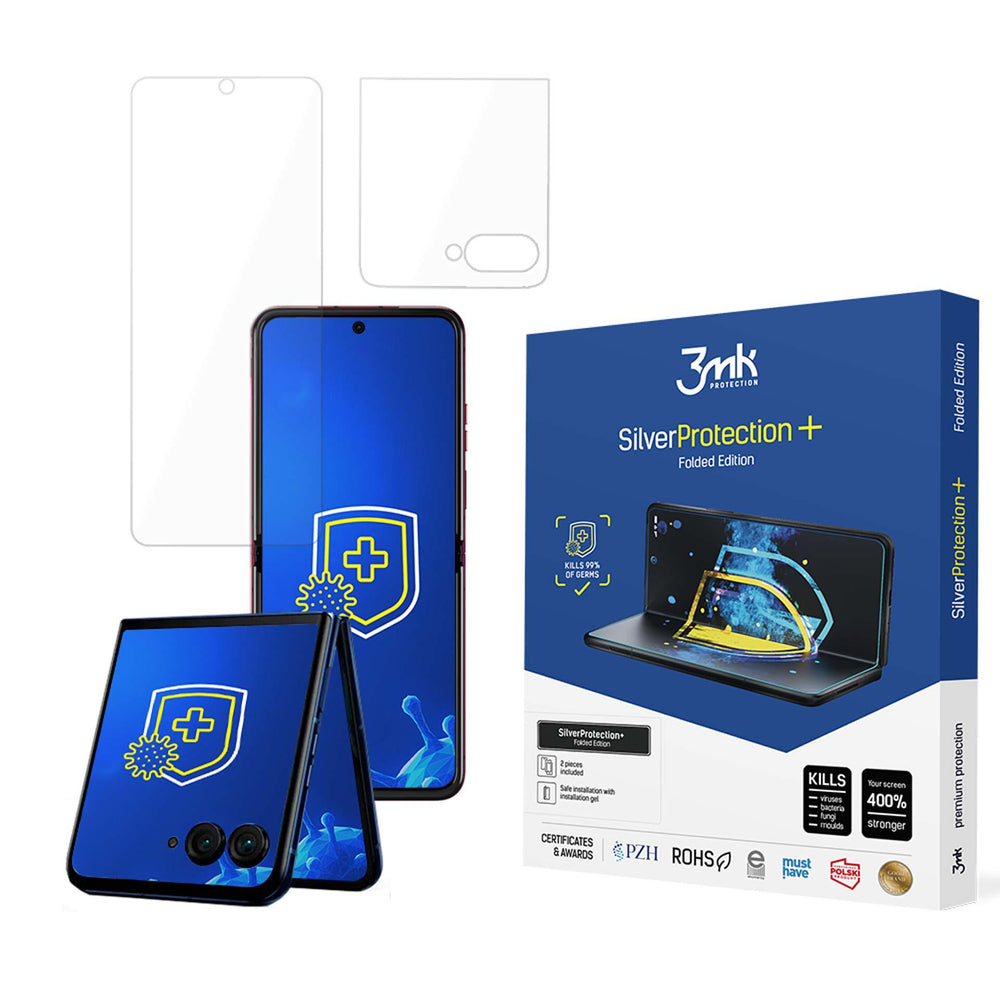 Antibakteriel beskyttende film 3mk SilverProtection+ Folded Edition til Motorola Razr 50 Ultra