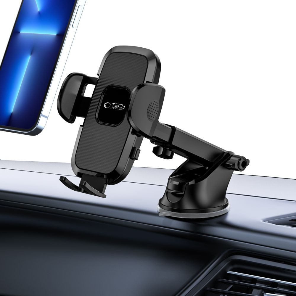 Tech Protect V3 Universal Bilholder Til Forrude Og Instrumentbræt, Sort