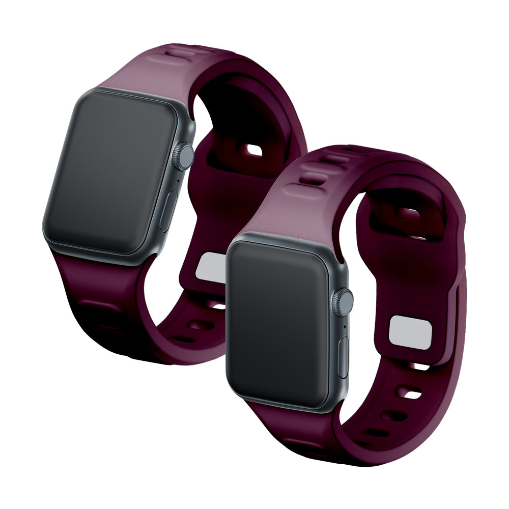 3mk Silikon Watch Strap til Apple Watch 42 / 44 / 45 / 49 mm - Burgundy