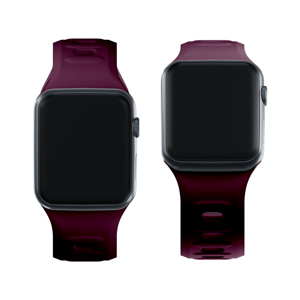 3mk Silikon Watch Strap til Apple Watch 42 / 44 / 45 / 49 mm - Burgundy