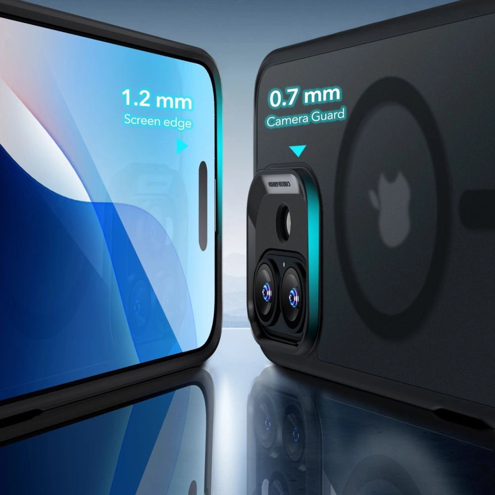 ESR Classic Hybrid Halolock MagSafe Case Set + hærdet glas til iPhone 16 - Halvt gennemsigtigt