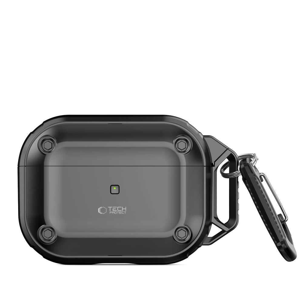 Tech-Protect Rough Hook Case med Carabiner til Apple AirPods Pro 1 / 2 - sort