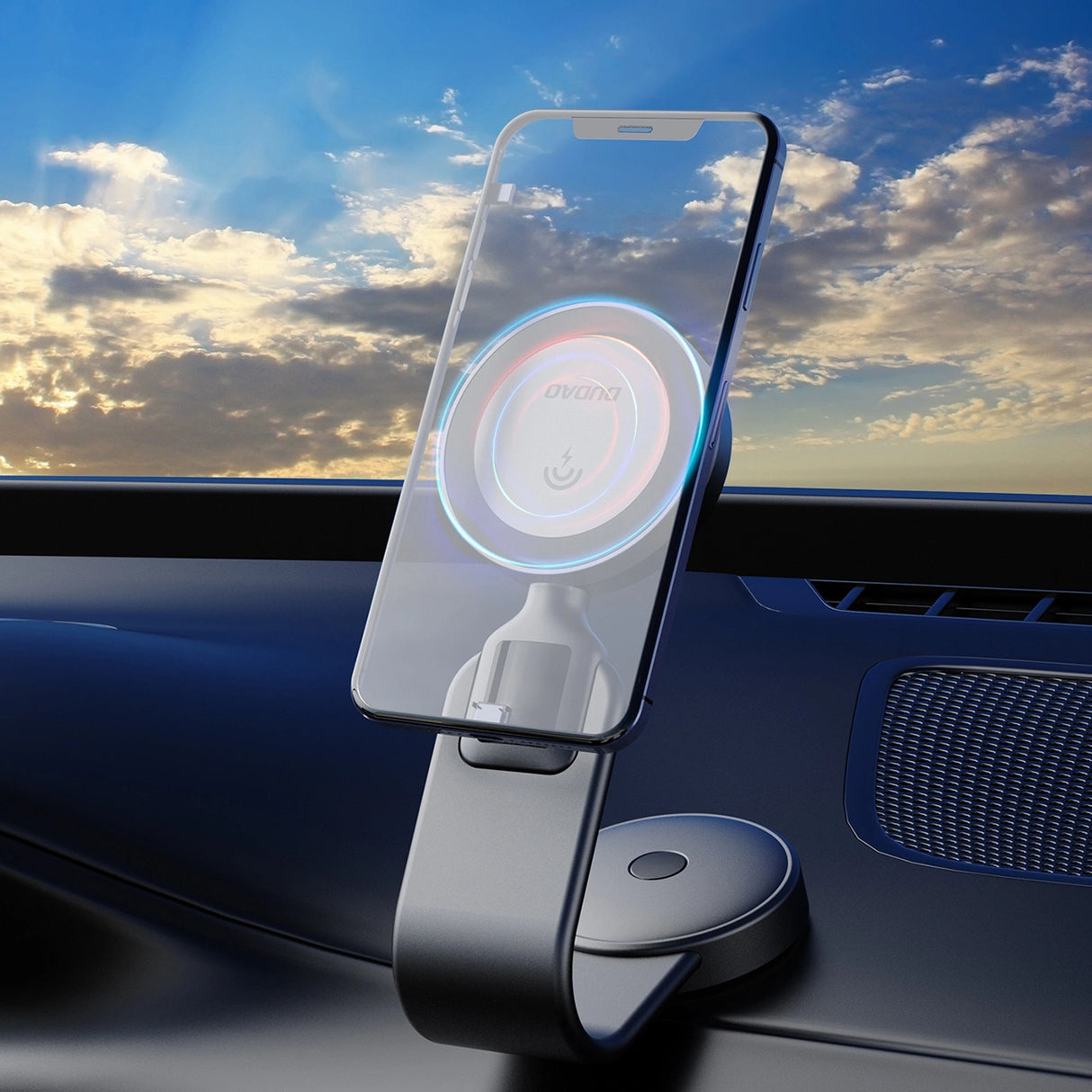 Dudao F21 Pro 15W MagSafe induktiv biloplader - sort