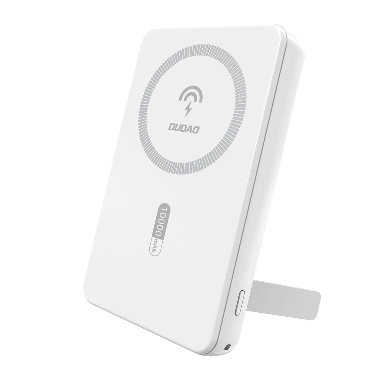 Powerbank Dudao K14S+ 10000mAh 20W USB-A / USB-C / MagSafe med stand - hvid