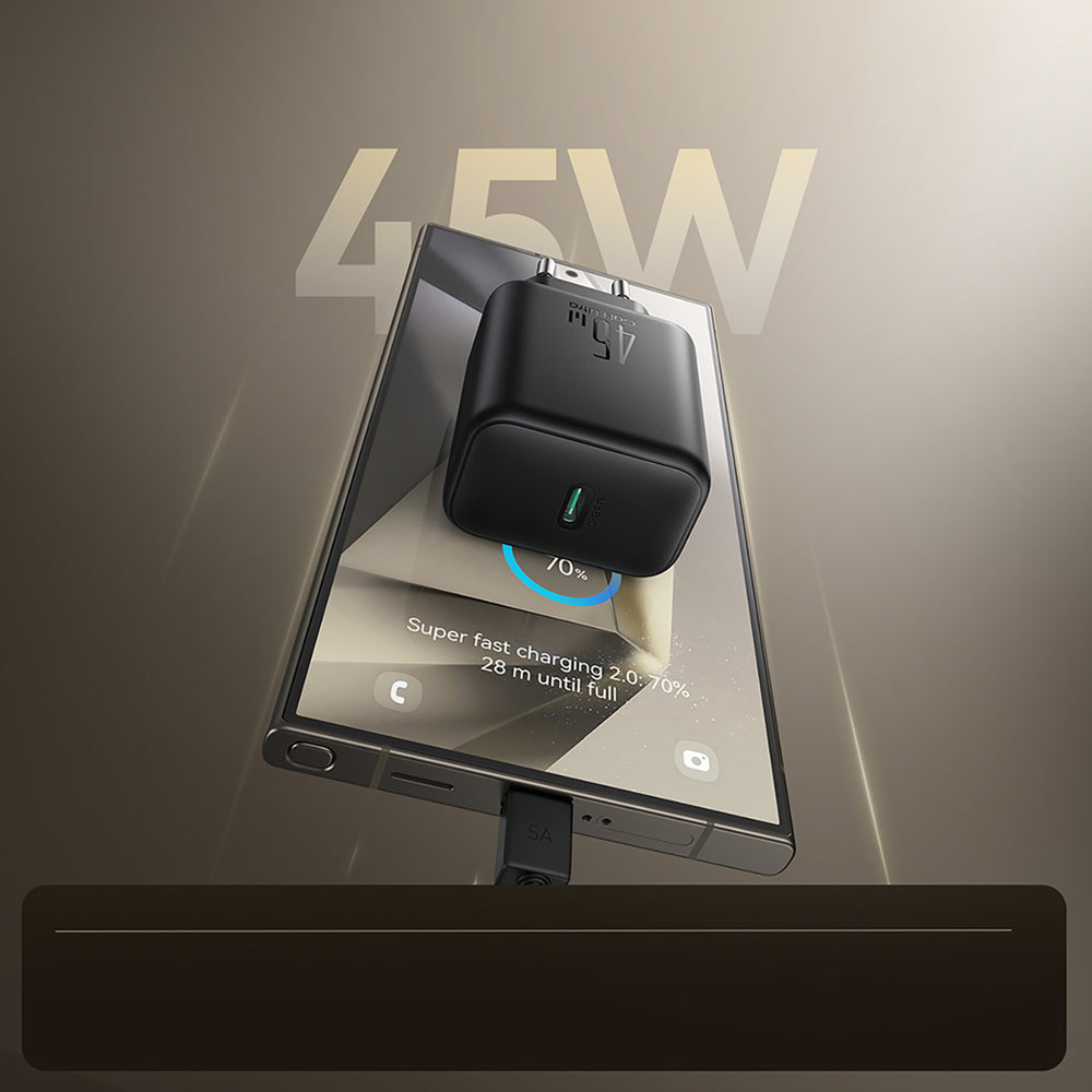 Joyroom JR-TCG13 45W GaN Wall Charger til Samsung Ultra - sort