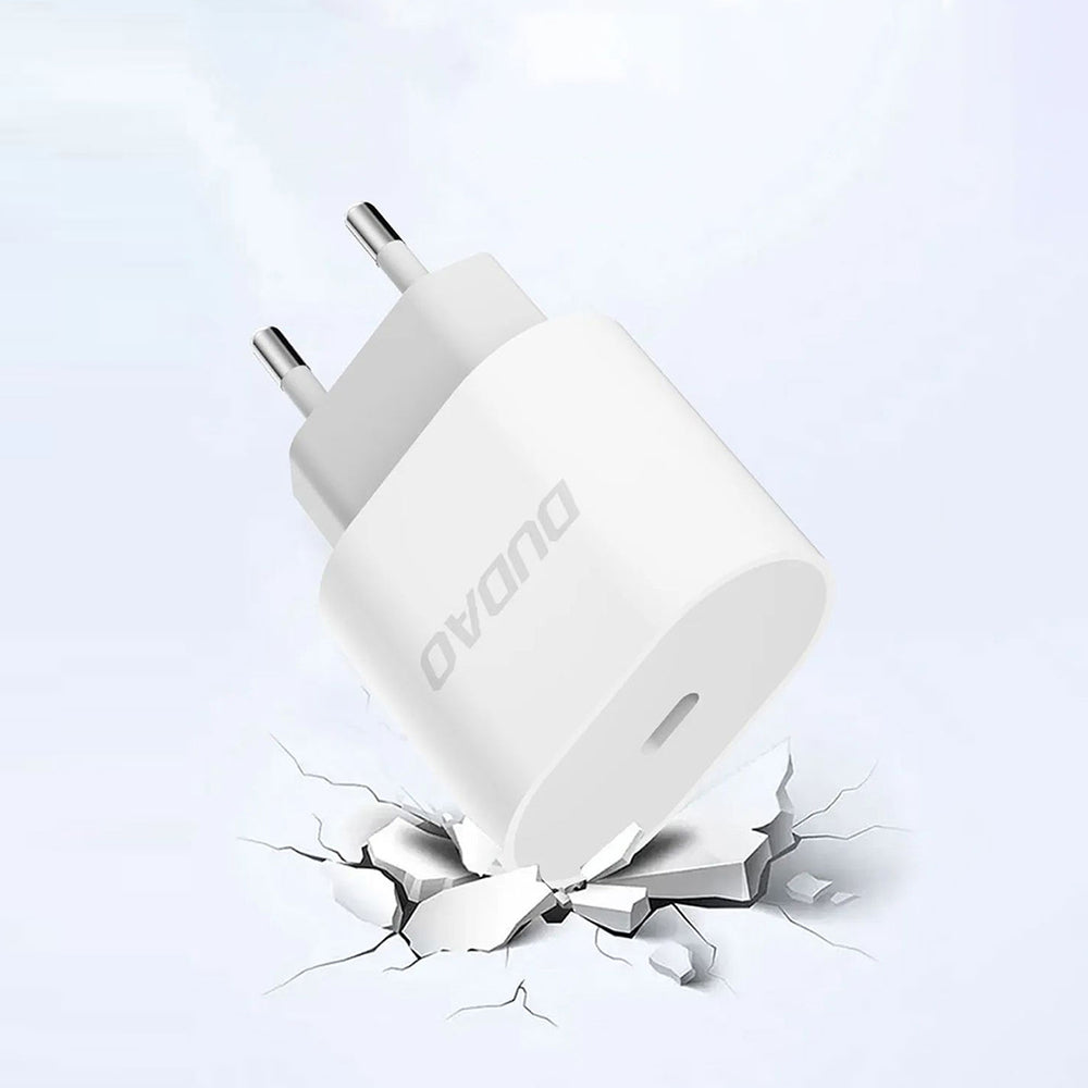 Dudao A14EUC PD 20W USB-C Wall Charger med kabel - hvid