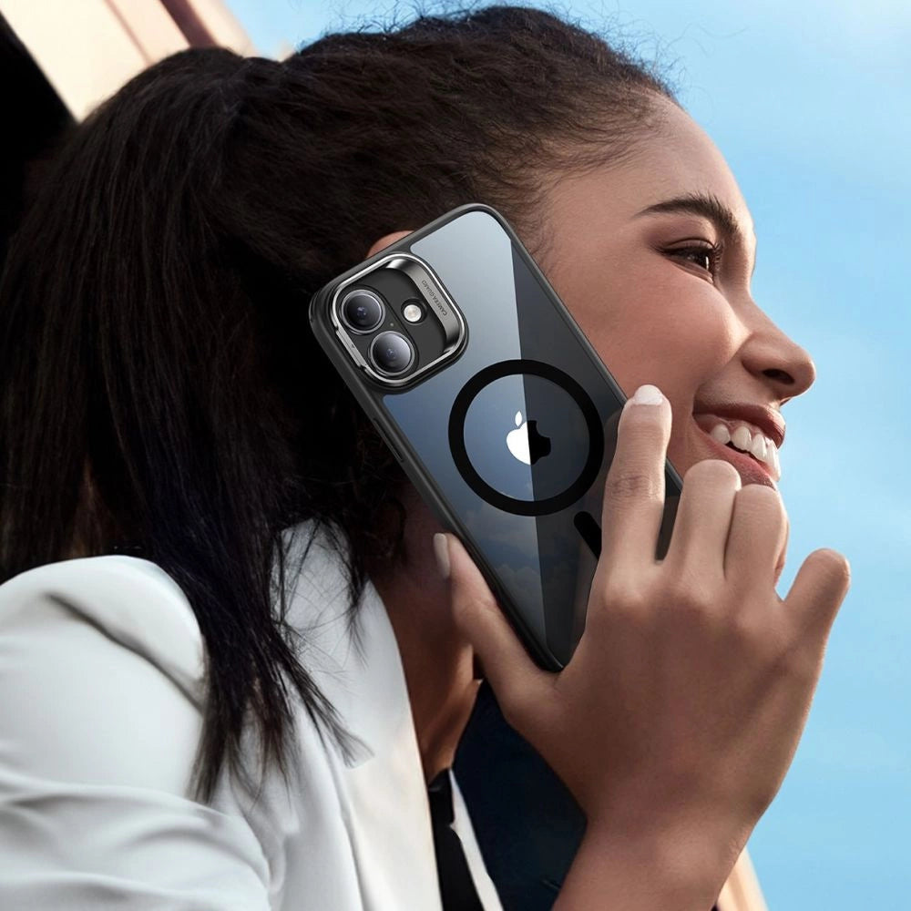 ESR Classic Hybrid Kickstand Halolock MagSafe Case Set + hærdet glas til iPhone 16 - sort