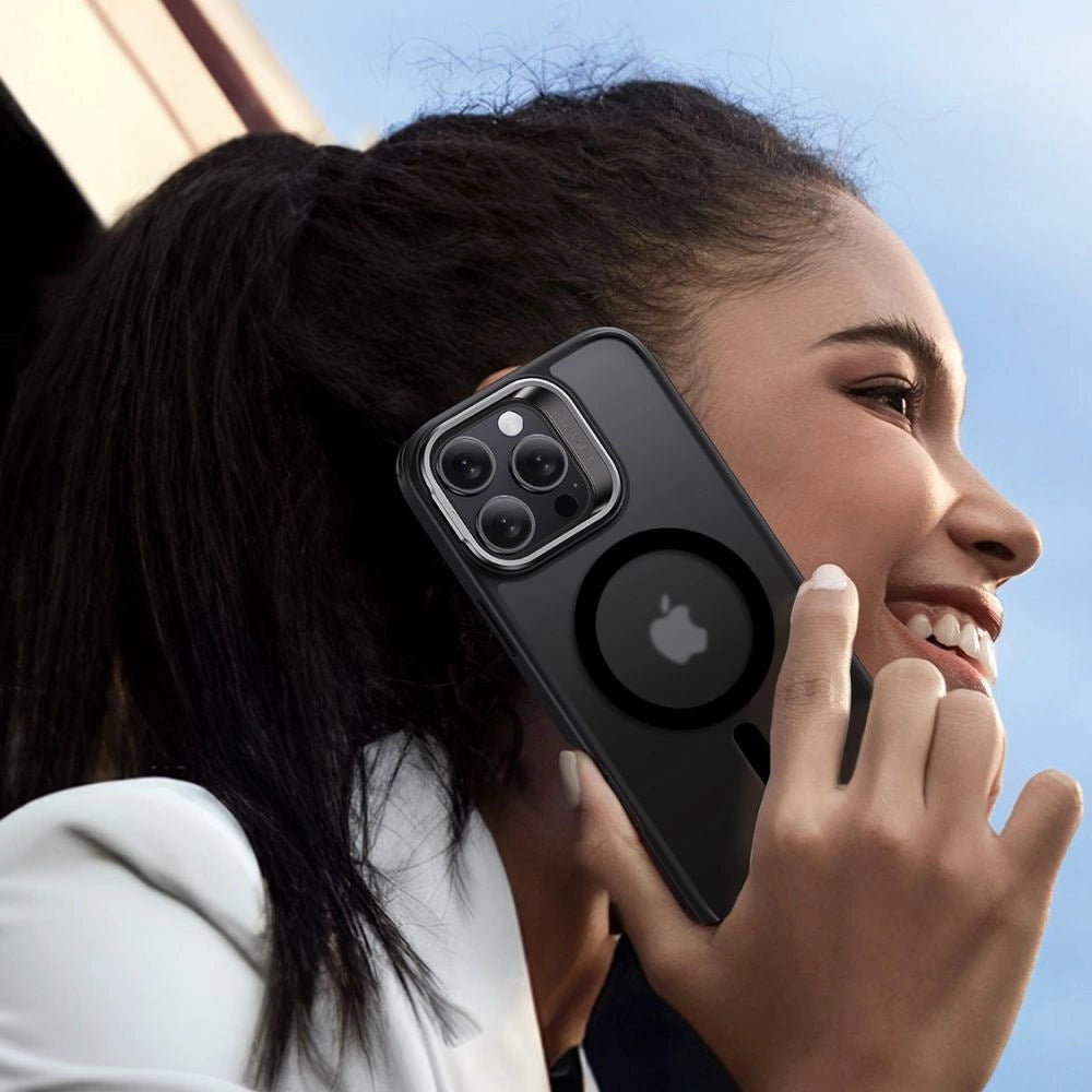 ESR Classic Hybrid Kickstand Halolock MagSafe Case Set + hærdet glas til iPhone 16 Pro - sort