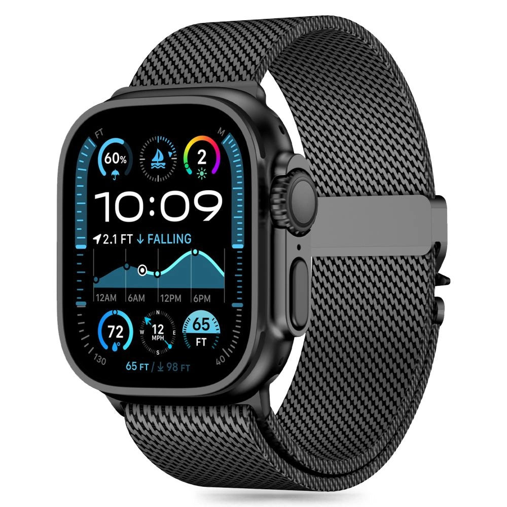 Tech-Protect Milano Strap til Apple Watch 6 / 7 / 8 / 9 / 10 / SE / Ultra 1 / 2 (44 / 45 / 46 / 49 MM) - sort