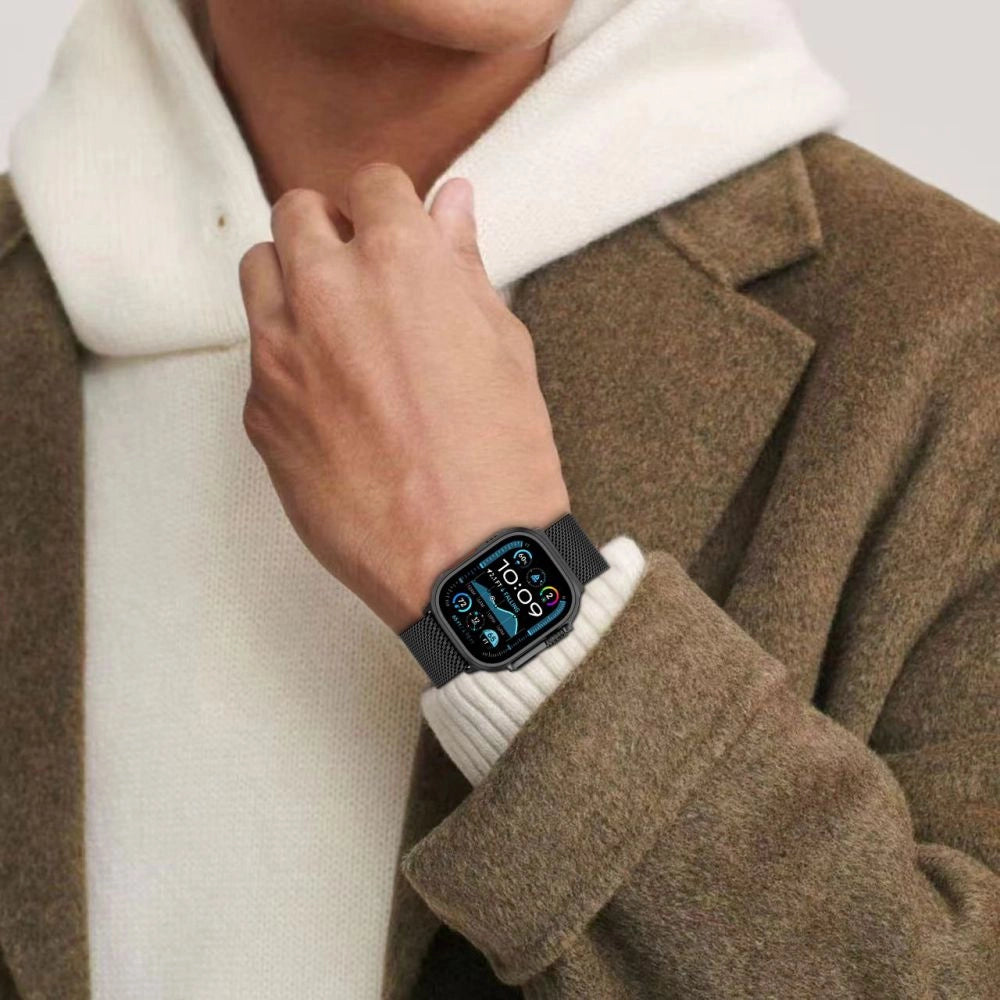 Tech-Protect Milano Strap til Apple Watch 6 / 7 / 8 / 9 / 10 / SE / Ultra 1 / 2 (44 / 45 / 46 / 49 MM) - sort