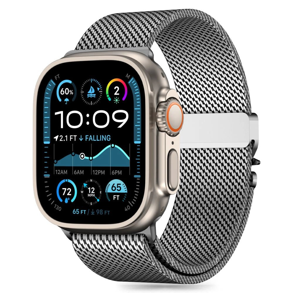 Tech-Protect Milano Strap til Apple Watch 6 / 7 / 8 / 9 / 10 / SE / Ultra 1 / 2 (44 / 45 / 46 / 49 MM) - Sølv