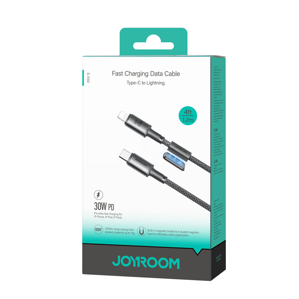 Joyroom S-A50 Unlimited Series 30W USB-C - Lightning Cable with Magnetic Organizer 1.2m - Gray