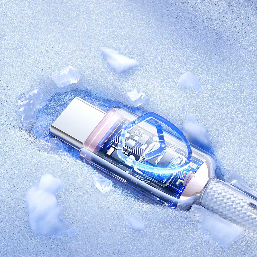 Joyroom S-A42 Crystal-Clear Series 60W USB-C - USB-C kabel 1,2 m - hvid