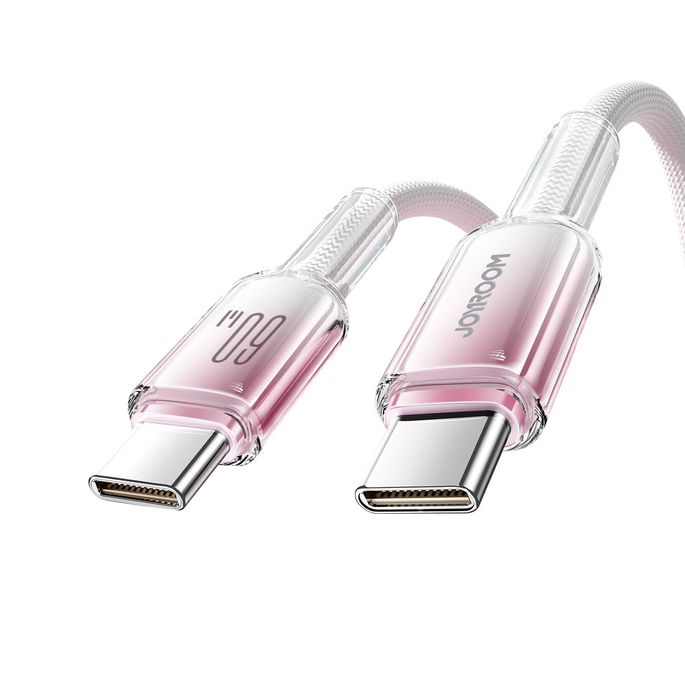 Joyroom S-A42 Crystal-Clear Series 60W USB-C - USB-C kabel 1,2 m - hvid