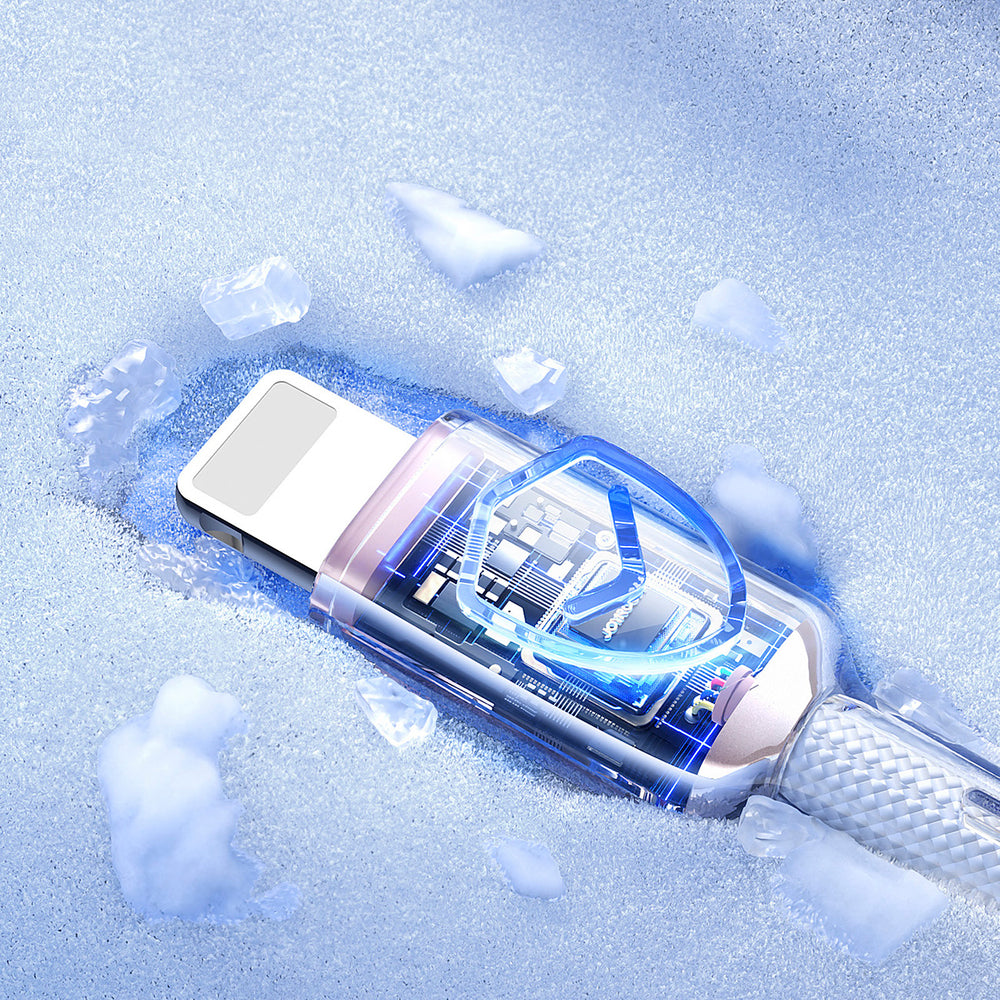 Joyroom S-A42 Crystal-Clear Series 30W USB-C - Lightning kabel 1,2 m - hvid