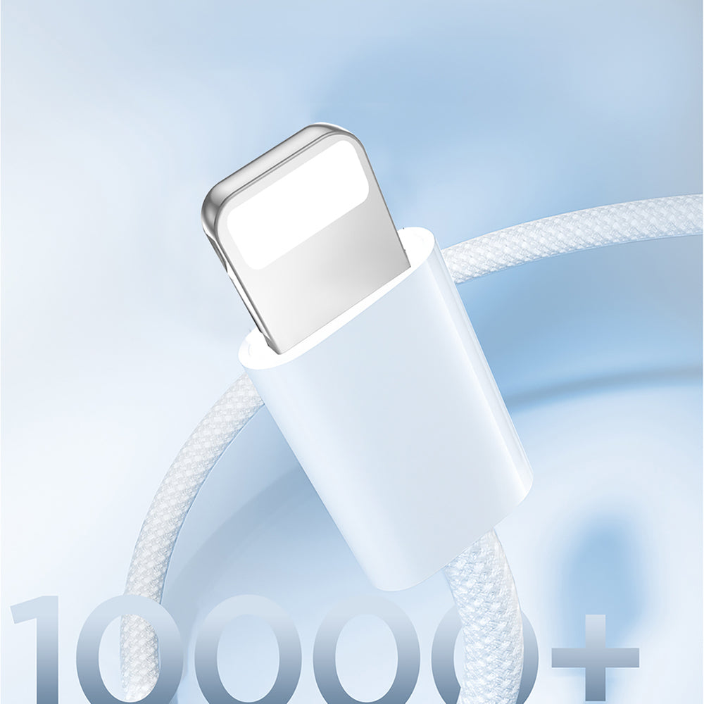 Joyroom S-A45 Ben serie 30W kabel (USB-C - Lightning) flettet 1m - hvid