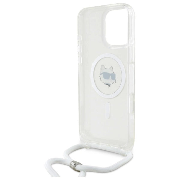 Karl Lagerfeld IML Choupette Head & Cord Magsafe iPhone 16 Pro Case - Clear