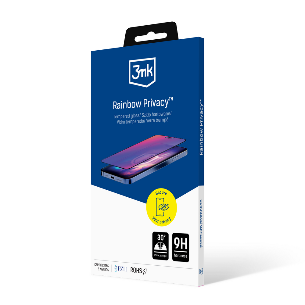 3mk Rainbow Privacy temperet glas til Apple iPhone 16 Pro