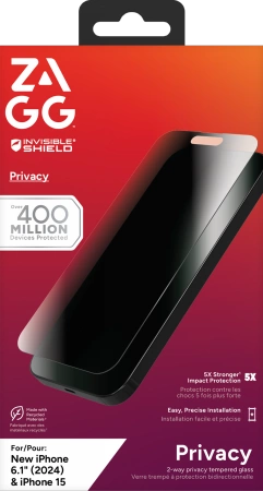 ZAGG InvisibleShield Glass Elite Privacy til iPhone 15/16