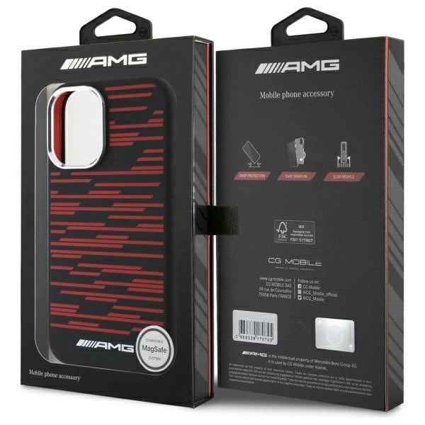 AMG Silicone Graphics MagSafe case til iPhone 16 - sort