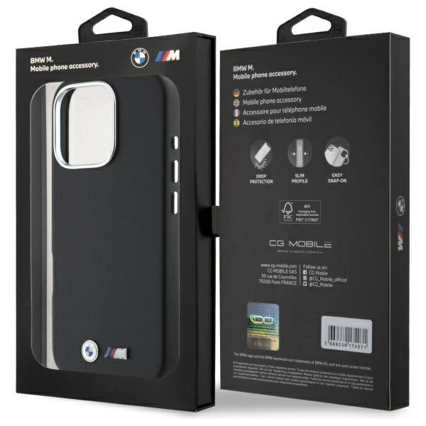 BMW M Smooth Full Wrapped Metal MagSafe Case til iPhone 16 Pro - sort