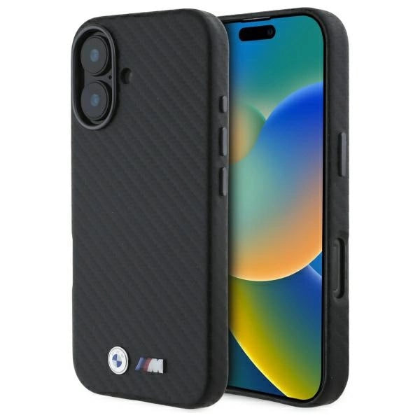 BMW Carbon Wrapped Metal iPhone 16 Case - sort