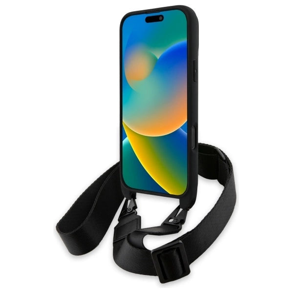 BMW M Edition Carbon Stripe & Strap Case til iPhone 16 Pro Max - sort