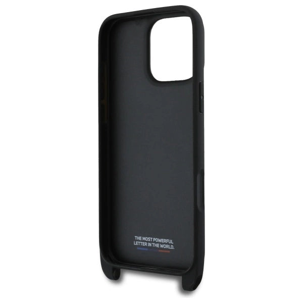 BMW M Edition Carbon Stripe & Strap Case til iPhone 16 Pro Max - sort