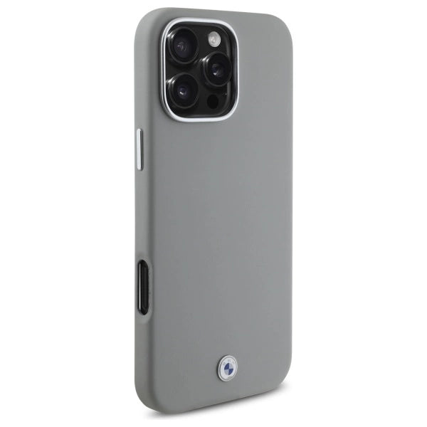 BMW Sign Full Wrapped Metal MagSafe Case til iPhone 16 Pro Max - Grå