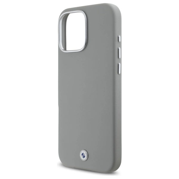 BMW Sign Full Wrapped Metal MagSafe Case til iPhone 16 Pro Max - Grå