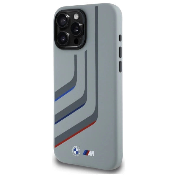 BMW Silicone Turning Lines MagSafe Case til iPhone 16 Pro Max - Grå