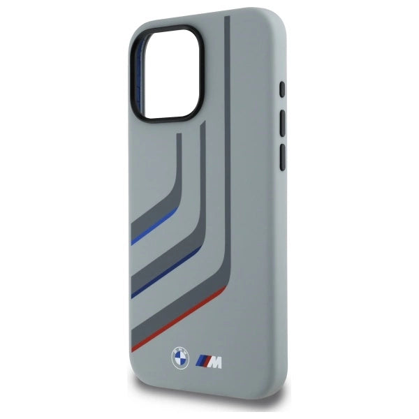 BMW Silicone Turning Lines MagSafe Case til iPhone 16 Pro Max - Grå