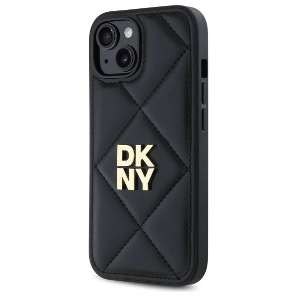 DKNY Quilted Stack Logo iPhone 14 Case - sort
