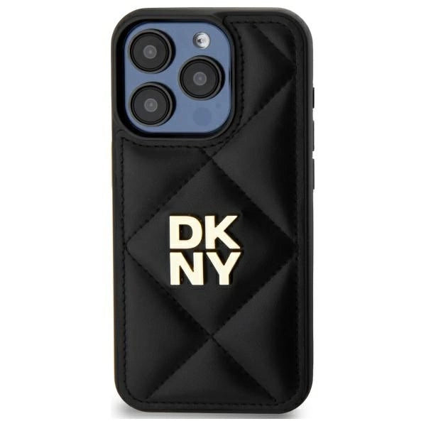 DKNY Quilted Stack Logo iPhone 15 Pro Max Case - sort