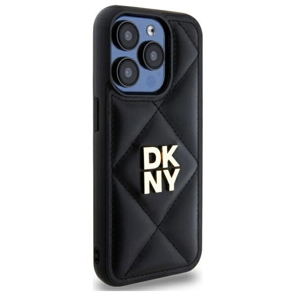 DKNY Quilted Stack Logo iPhone 15 Pro Max Case - sort