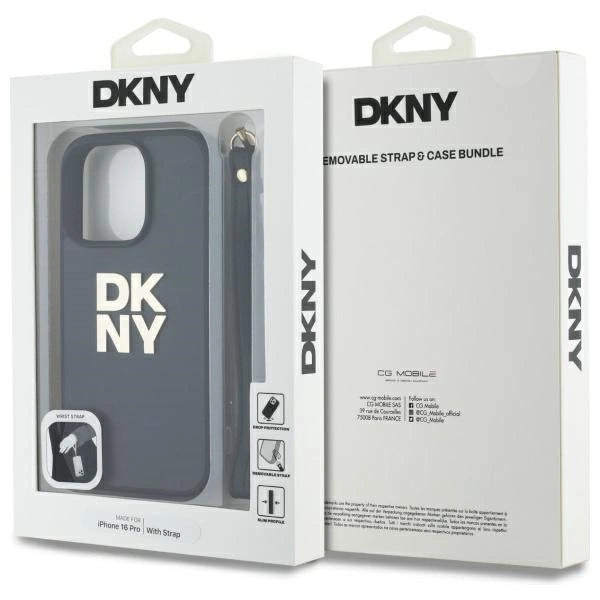 DKNY Wrist Strap Stock Logo iPhone 16 Pro Max Case - sort