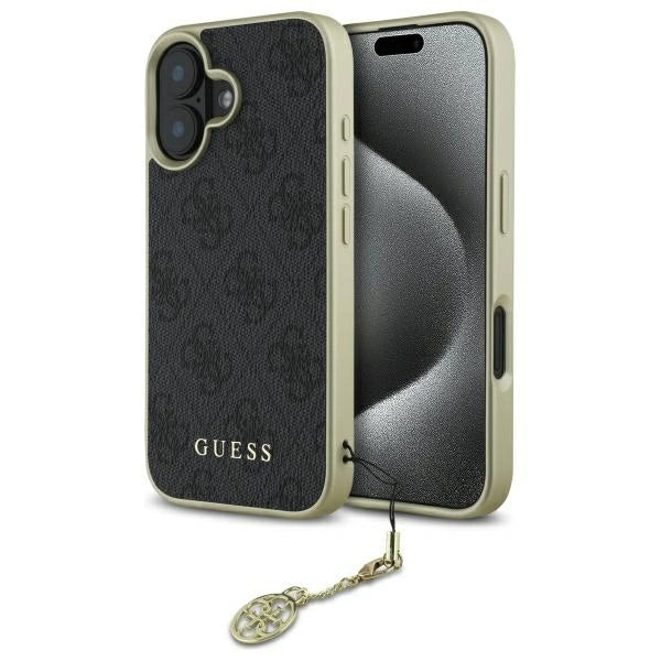 Guess 4G Charms Collection æske til iPhone 16 Plus - sort
