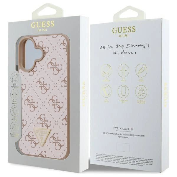 Guess ny 4G Triangle Case til iPhone 16 Plus - hvid
