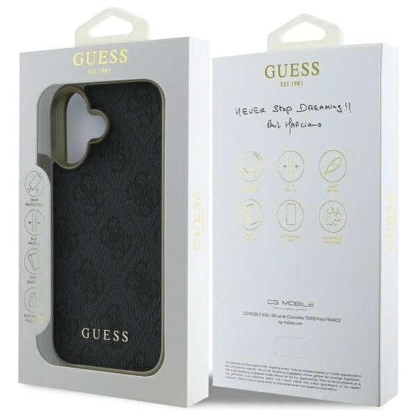 Guess 4G Charms Collection case til iPhone 16 - sort
