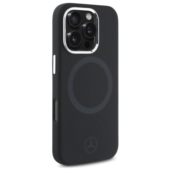 Mercedes Silicone Tonal Logo MagSafe iPhone 16 Pro Case - sort