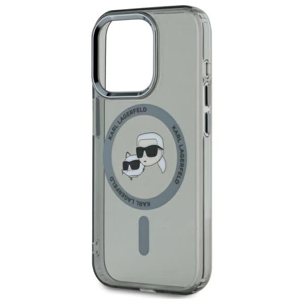 Karl Lagerfeld KLHMP15LHLSKCK iPhone 15 Pro 6.1" black/black hardcase IML Metal Karl&Choupette Head MagSafe