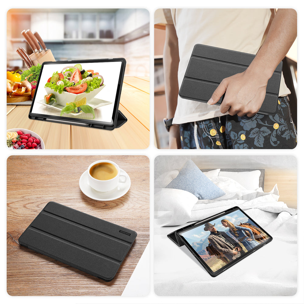 Dux Ducis Domo PU Leather Case with Stand for Samsung Tab S10+ / S9+ / S9 FE+ - Black