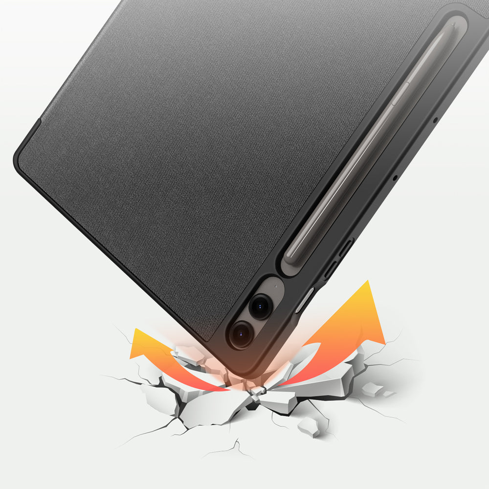 Dux Ducis Domo PU Leather Case with Stand for Samsung Tab S10+ / S9+ / S9 FE+ - Black
