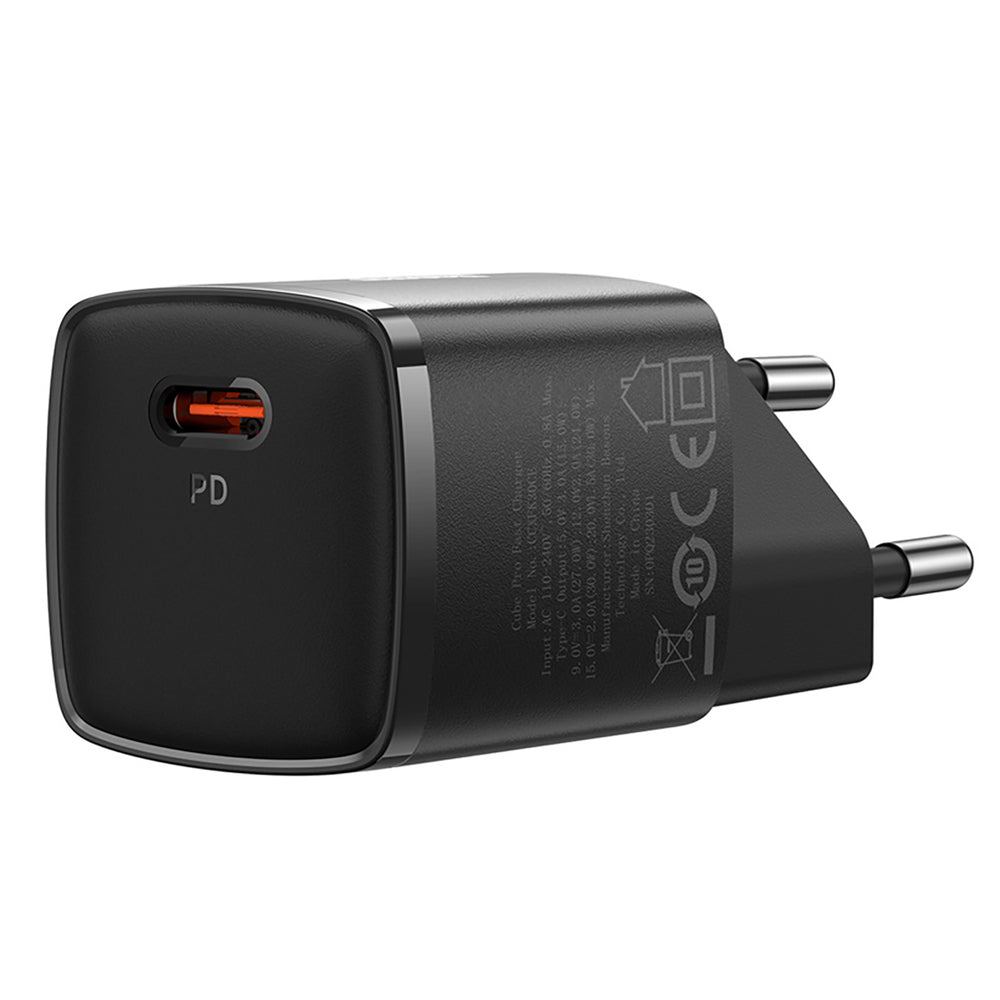 Baseus Cube Pro 30W USB-C Wall Charger - sort